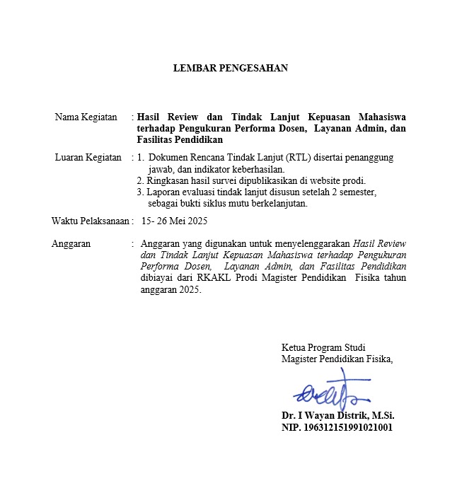 Hasil Survei Kepuasan Mahasiswa Capai 90,6%, UPPS/PS Perkuat Mutu Dosen, Layanan Akademik, dan Fasilitas Pendidikan whatsapp image 2026 06 09 at 15.28.59